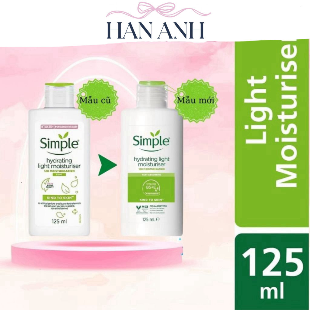 [Chính Hãng] Kem Dưỡng Ẩm Simple Hydrating Light Moisturiser 125ml