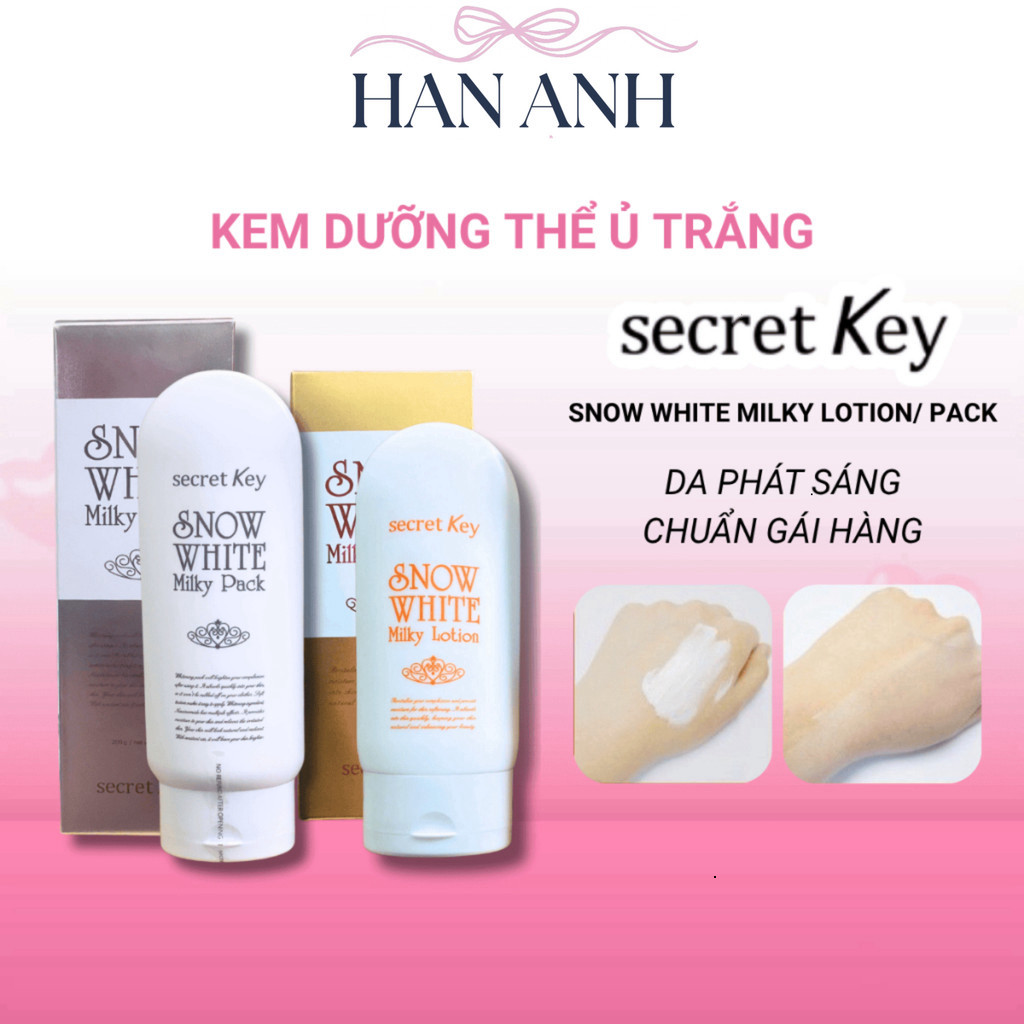 [Chính Hãng] Kem Dưỡng Trắng Da Snow White Milky Lotion Secret Key/Snow White Milky Pack
