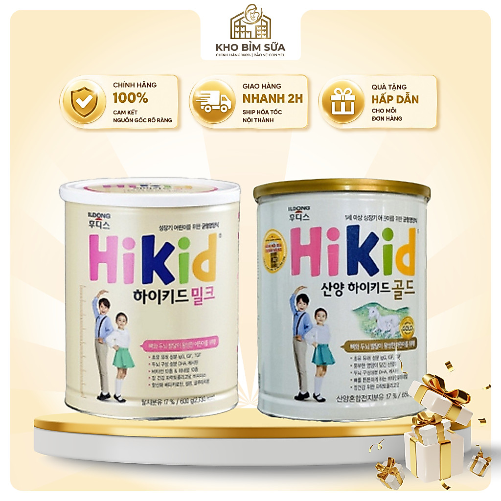 Sữa Hikid Hàn Quốc Tăng Chiều Cao Cho Bé – Hikid Bò / Hikid Dê 600g