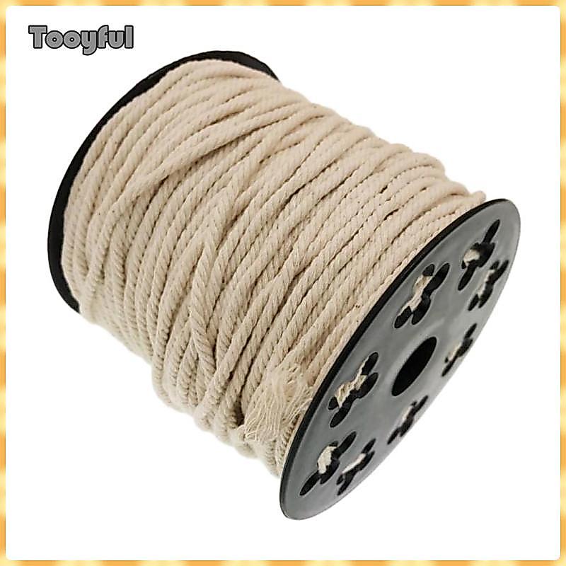 1 Cuộn Dây Xoắn Cotton Tự Nhiên 60m Craft Macrame Cord Twine