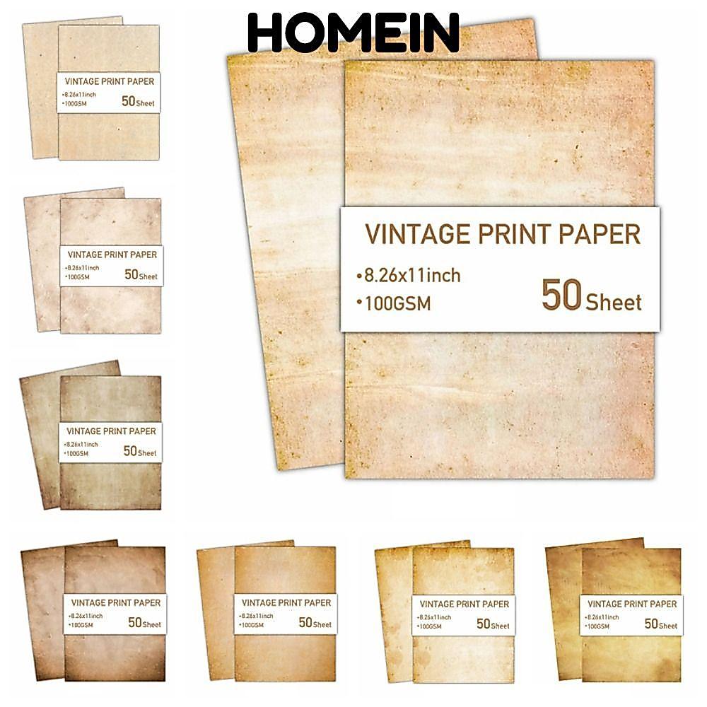 HOMEIN 50 Cái Giấy Viết A4, Giấy Chữ A4 Hai Mặt, Chất Liệu Giấy Cổ Điển 50 Tờ Tờ Viết Vintage Tạp Ch