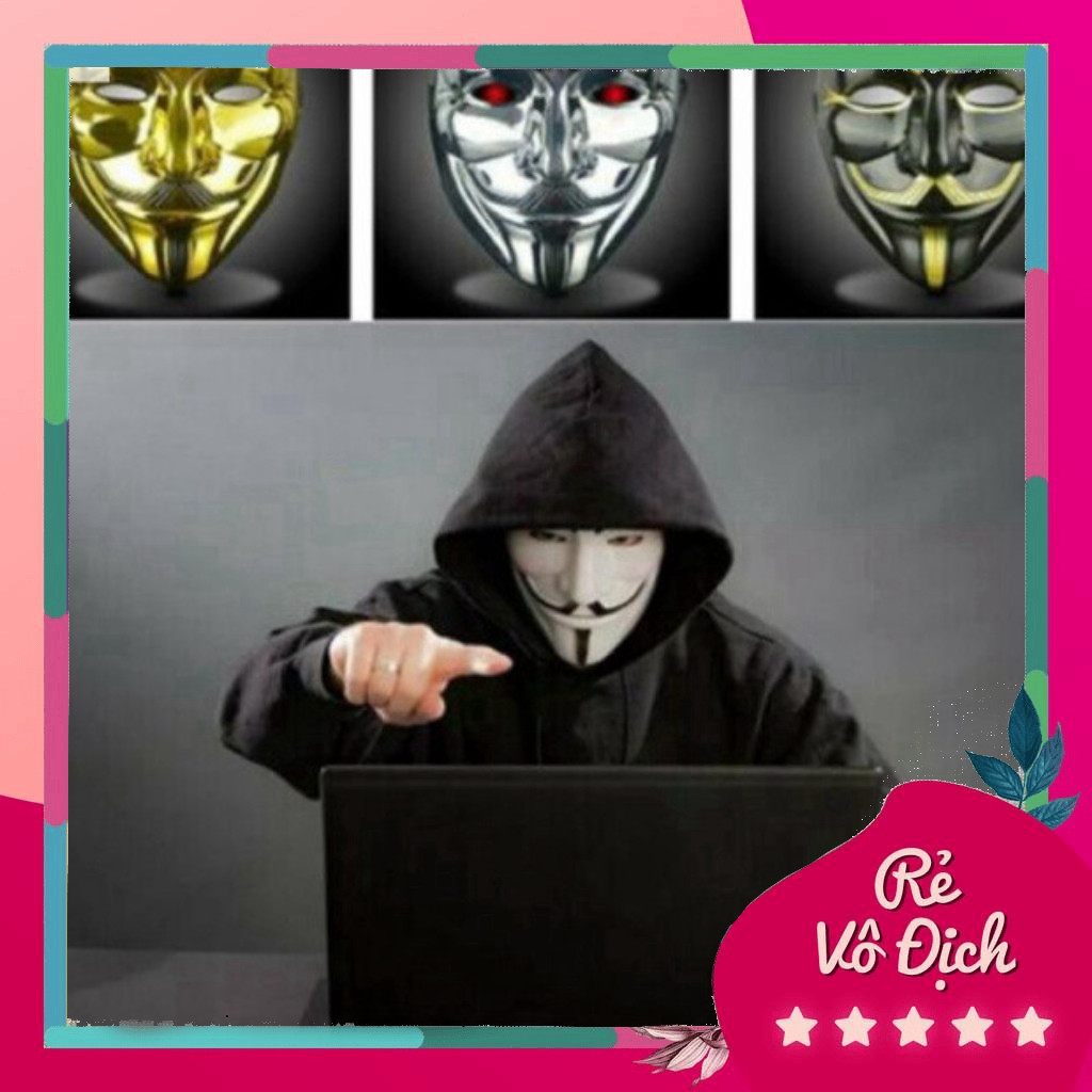 Mặt Nạ Guy Fawkes Hacker Vendetta Tiệc Halloween Độc Đáo Đa Kỹ Lực