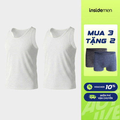Combo 2 Áo Ba Lỗ Tanktop Nam Thoáng Khí,Co Giãn, Dễ Vận Động Insidemen ITL001EXP02