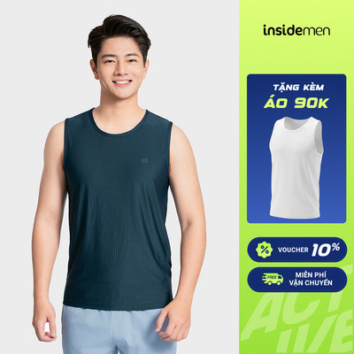 Áo Ba Lỗ Tanktop Nam Insidemen Thoáng Khí, Phù Hợp Mặc Nhà & Tập Thể Thao ITL103AS0