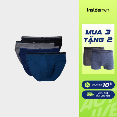 [Combo 3] Quần Lót Nam Briefs Chất Liệu Cao Cấp Co Giãn Insidemen IBF001EXP03