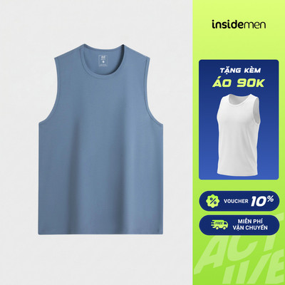 Áo Ba Lỗ Tanktop Nam Insidemen Polyester co giãn, thoáng khí ITL090AS0