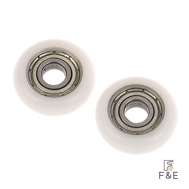 F & E 2 Chiếc 695ZZ 5x18x6mm POM Nylon Vòng Loại Con Lăn Bánh Xe POM Bọc 695ZZ Mang Ròng Rọc Bánh Xe