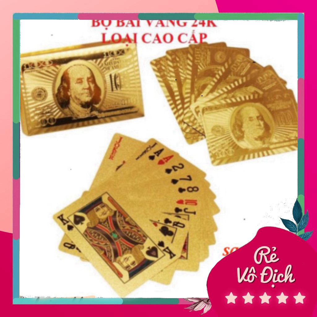 Chuỗi Bài Tây Bộ Mạ Vàng Chống Hút Nước Cho Bộ Bài Tây Sức Mạnh Cao Tích Hợp Thượng Hướng Chơi Bài T