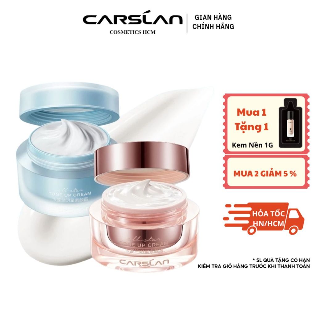 Kem nâng tông da CARSLAN kem lười trang điểm Kem lót che khuyết điểm hiệu quả 50g