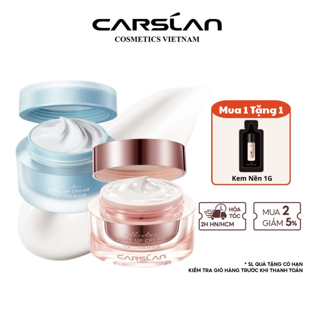 Kem nâng tông Carslan kem lười trang điểm. Kem lót che khuyết điểm hiệu quả Makeup nâng tông 50g