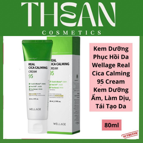 [Chính Hãng] Kem Dưỡng Phục Hồi Da Wellage Cica Calming 95 Cream Xanh Lá Kem Dưỡng Wellage Chiết Xuấ