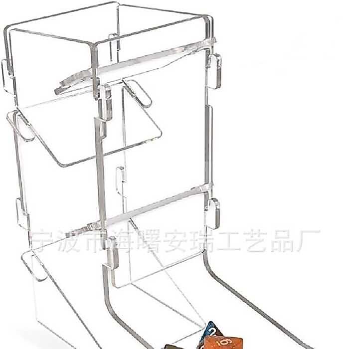 Dice Tower Dice Rolling Tower Kit Di Động Trong Suốt Acrylic Thích Hợp Cho Máy Tính Để Bàn Trò Chơi 