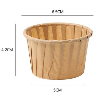 Set 10 cốc giấy trơn đựng bánh Cupcake