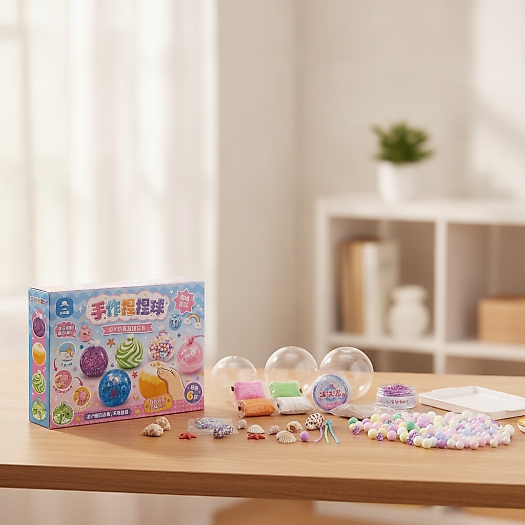 Press Ball Kit Handmade Squishy Làm Bộ Fidget Squishy Tactile Căng Thẳng Bóng Với Hộp Đồ Chơi Trong 
