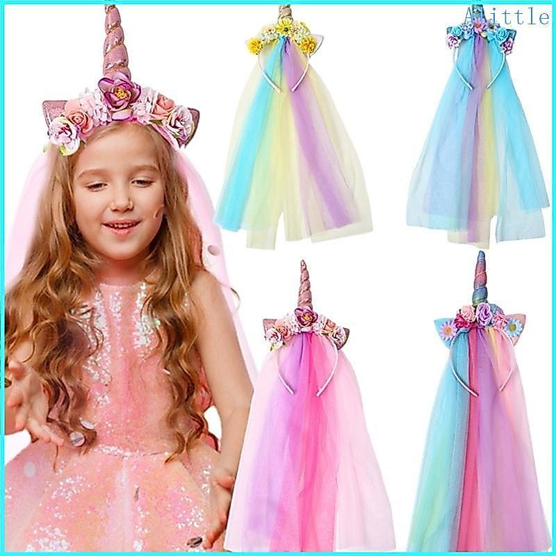 Alia Halloween Mũ Trùm Đầu Tiệc Ảnh Trang Phục Hóa Trang Phụ Kiện Hoa