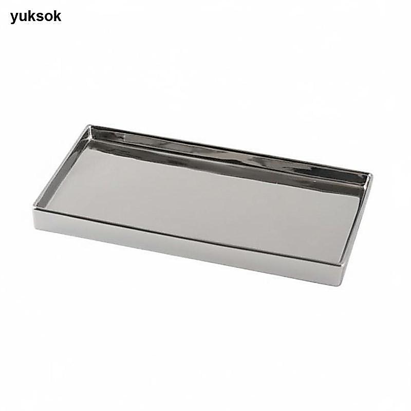 Khay gốm Pewter Tấm lưu trữ thẩm mỹ Bắc Âu sang trọng 20.5-10.3cm