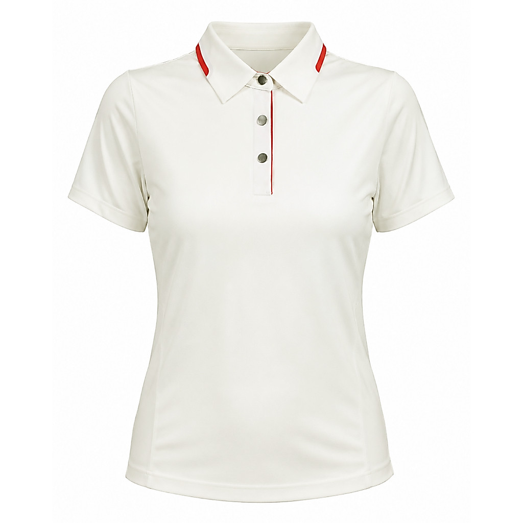 POLO - NỮ - BEIGE - VẢI TRƠN (TRẮNG KEM)