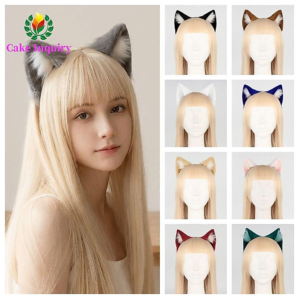 Băng đô SAHRAI Gothic, Băng đô tai mèo nhân tạo Gothic, Trang phục dự tiệc Chống đỡ động vật Có thể 