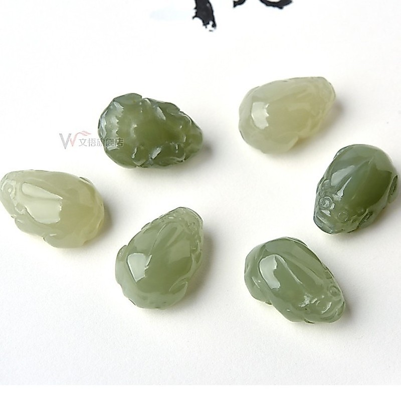 Yaheng Hetian Ngọc Pixiu Phong Cách Retro Thanh Hải Chất Liệu Tự Nhiên Hetian Ngọc Pixiu Hetian Ngọc