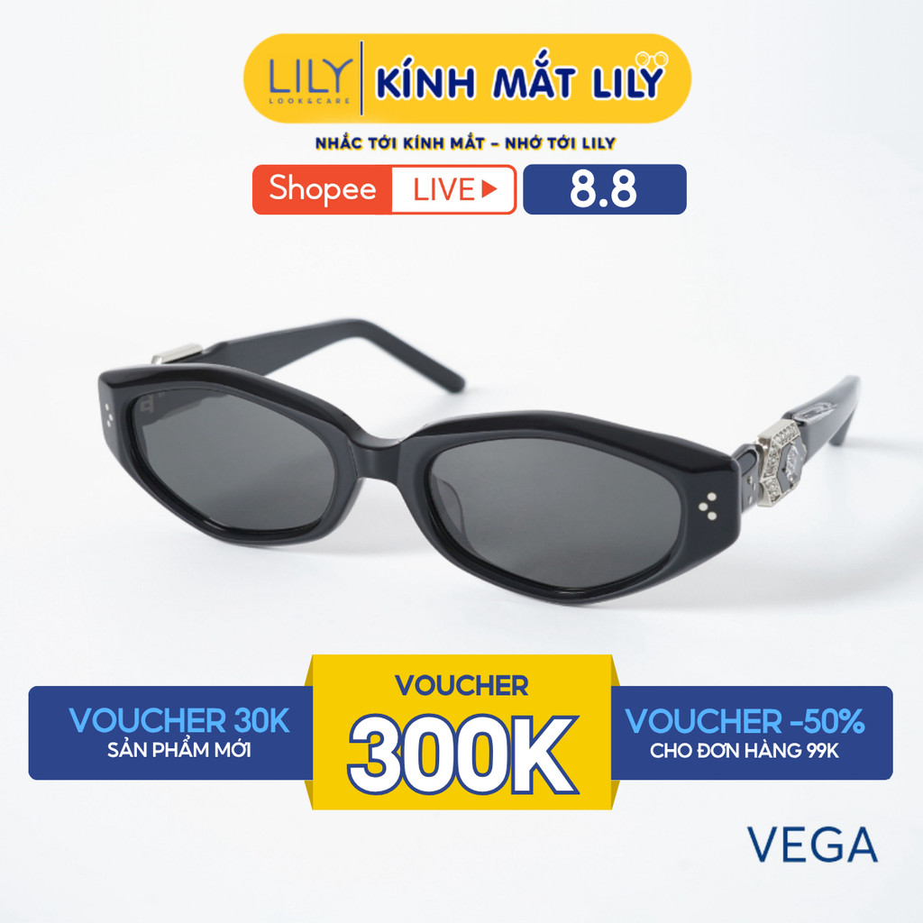 Kính mát thời trang nam nữ LILYEYEWEAR chất liệu nhựa Acetate cao cấp, mắt kính chống UV400, kiểu dá
