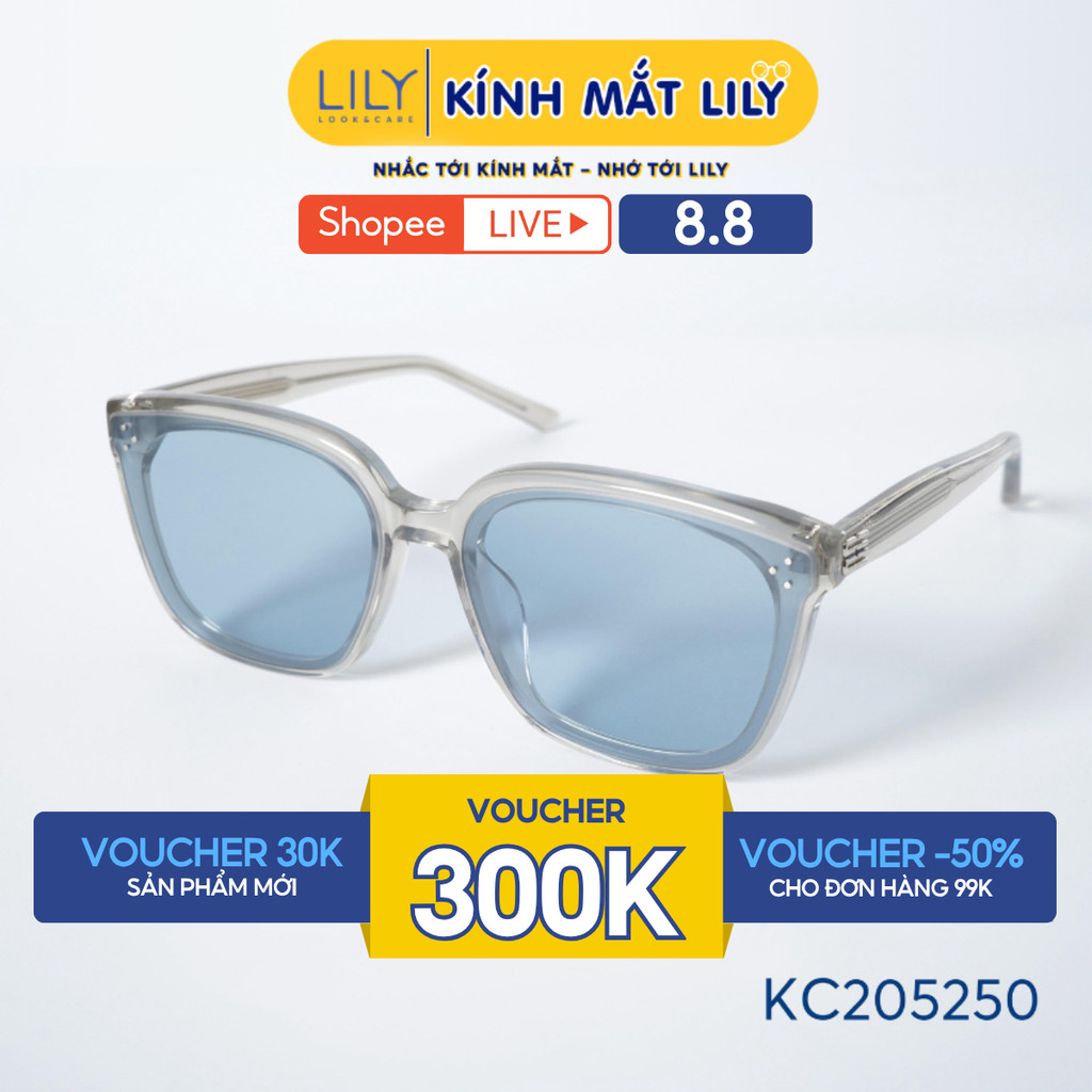 Kính mát thời trang nam nữ LILYEYEWEAR chất liệu nhựa Acetate cao cấp, mắt kính chống UV400, kiểu dá