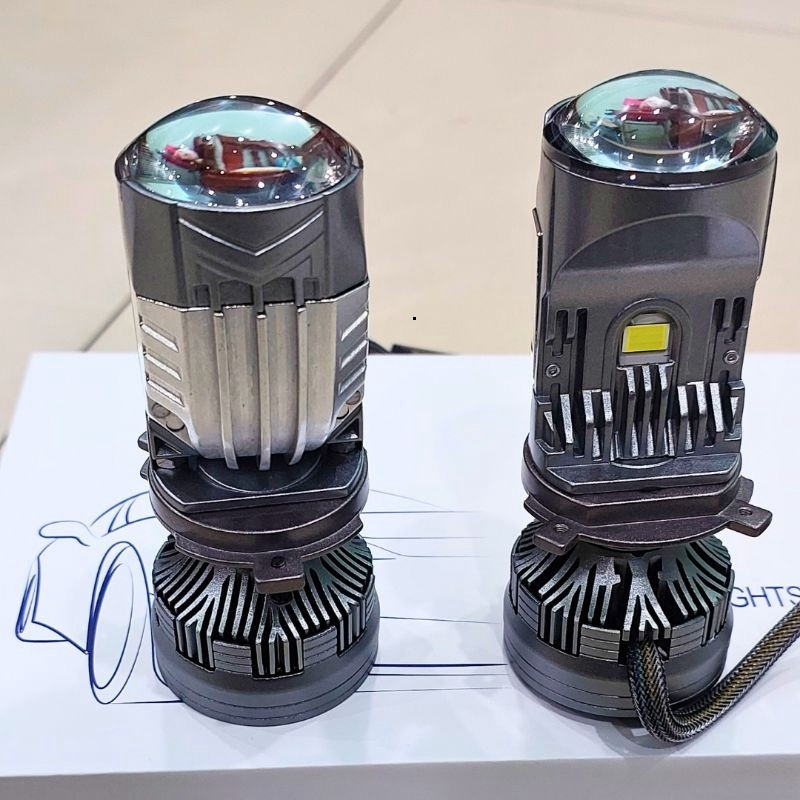 Đèn led bi cầu mini M01U chân h4 Công suất Cao Nhất Phân khúc 120w bảo hành 1 năm lắp xe máy ô tô hà