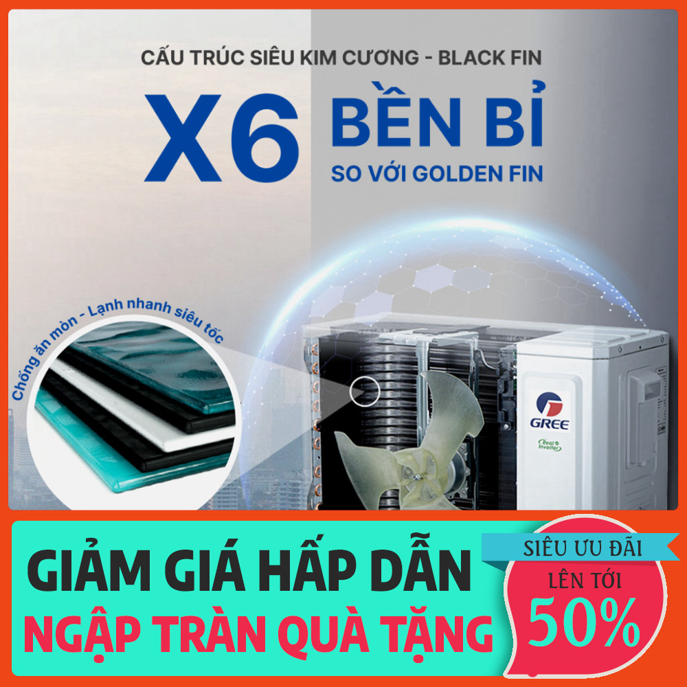 nhắn shop_ [FreeShip + Lắp HCM 0Đ] Máy Lạnh/ Điều Hòa Gree 1 Chiều 2HP BD18CN (Black Diamond) | Bảo 