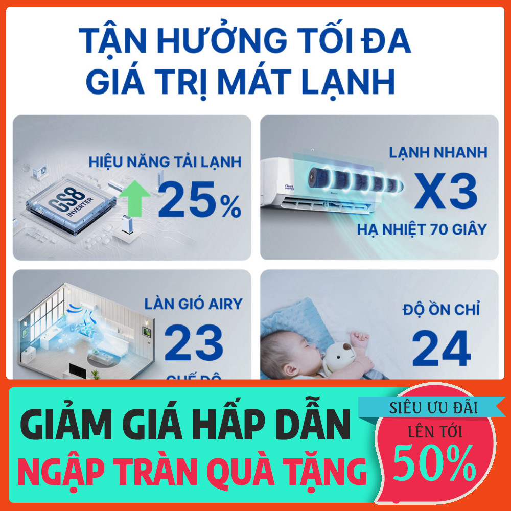 nhắn shop_ [Lắp Đặt 0Đ_HCM] Máy Lạnh/ Điều Hòa Gree 1 Chiều 1HP BD9CN (Black Diamond) | Bảo Hành Chí