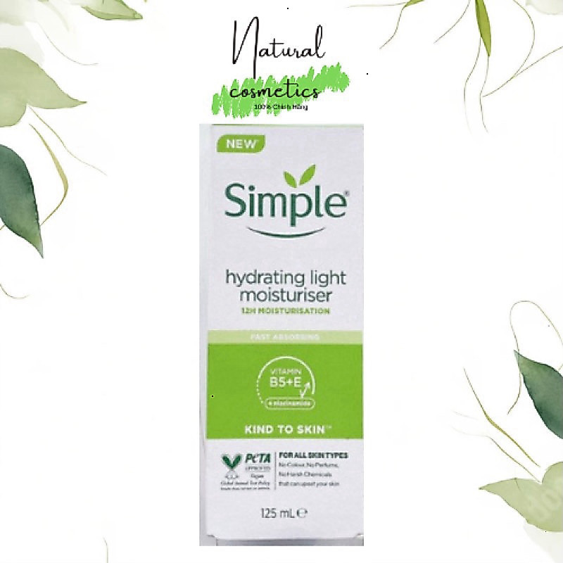 [Chính Hãng] Kem Dưỡng Ẩm Simple Kind To Skin Hydrating Light Moisturiser 125ml