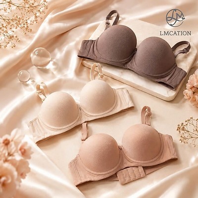 (Tặng kèm quà) Áo Ngực Trơn Cúp Ngang 2 Dây LMcation