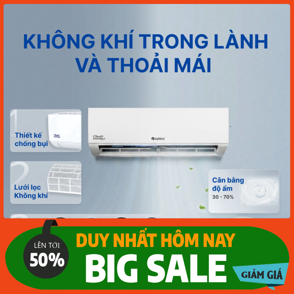 ib đặt nhanh_ [FreeShip + Lắp HCM 0Đ] Máy lạnh/ Điều Hòa Gree Inverter 2HP BD18CI (Black Diamond) | 