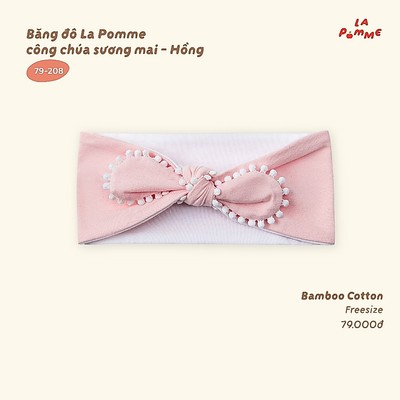Băng đô La Pomme công chúa sương mai - Sợi Bamboo Cotton mềm mại - Bé gái - Freesize