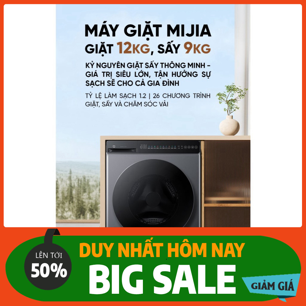 ib đặt nhanh_ Máy giặt sấy Xiaomi Mijia MJ101 2026 Giặt 12kg, sấy 9kg / Mijia MJ102 Pro XHQG120MJ102