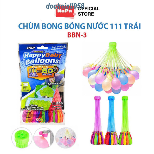 Chùm Bóng Mờ Diên Biên Phủ NAPA STORE 100 quả, Bộ Bóng Bể Lắp Nối Vòi Dễ Sả Chùm Bóng Nước Mờ 100 qu