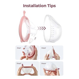 Bộ cup rảnh tay V2 Pro kèm dây hút - Cup hồng ( 2 Bên )