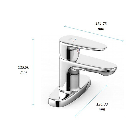 Vòi chậu nóng lạnh 2 chân cho lavabo 3 lỗ chính hãng Inax LFV-1111S (Đã bao gồm đầu xi phông xả lật)