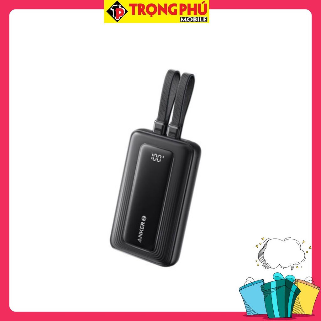 Sạc dự phòng Anker Zolo 1C1A 45W 20000mah (Built-In Dual USB-C Cables) A1681 - Chính ck