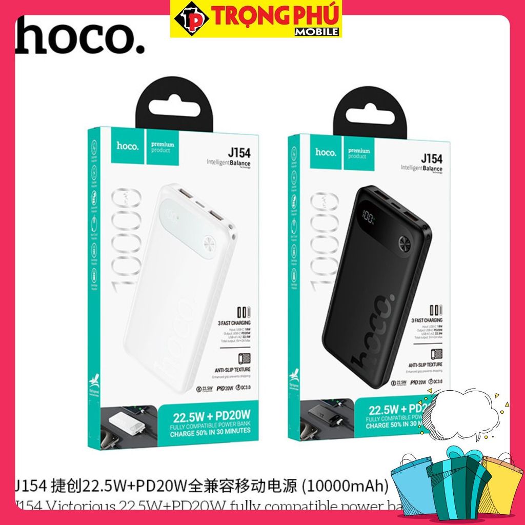 Sạc dự phòng Hoco J154 10.000mah sạc nhanh 22,5w+PD20w Bán nhanh