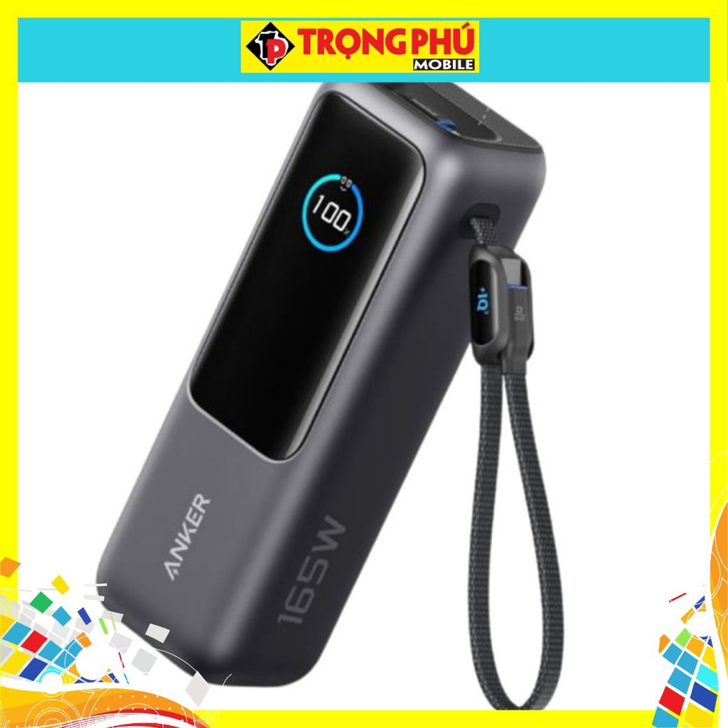 Sạc dự phòng Anker Zolo 1C1A 165W 25000mah kèm cáp TypeC sạc dượcd laptop A1695 - CH5