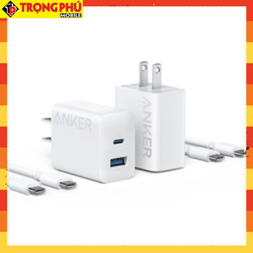 Bộ sạc TypeC-TypeC Anker 312 20W cốc sạc 2 cổng 1C1A B2348 kèm cáp TypeC - CH6 sale