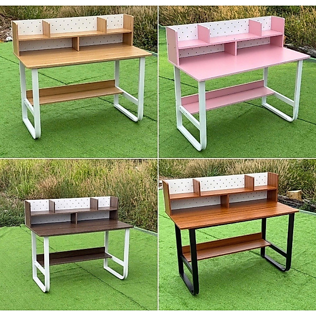 Bàn làm việc có kệ sách BKG , tích hợp kệ lưu trữ lớn, màu sắc đa dạng, chân thép sơn tĩnh điện | BigBuy360 - bigbuy360.vn
