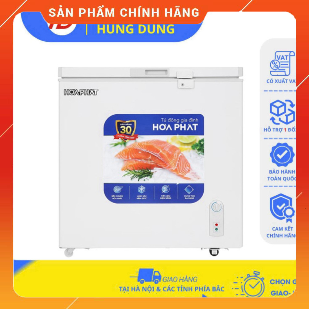 Nhhắn shop đặt  Tủ Đông Hòa Phát 162Lít HPF AD6162 Dàn Đồng Bảo Hành 2 Năm Miễn phí lắp đặt.