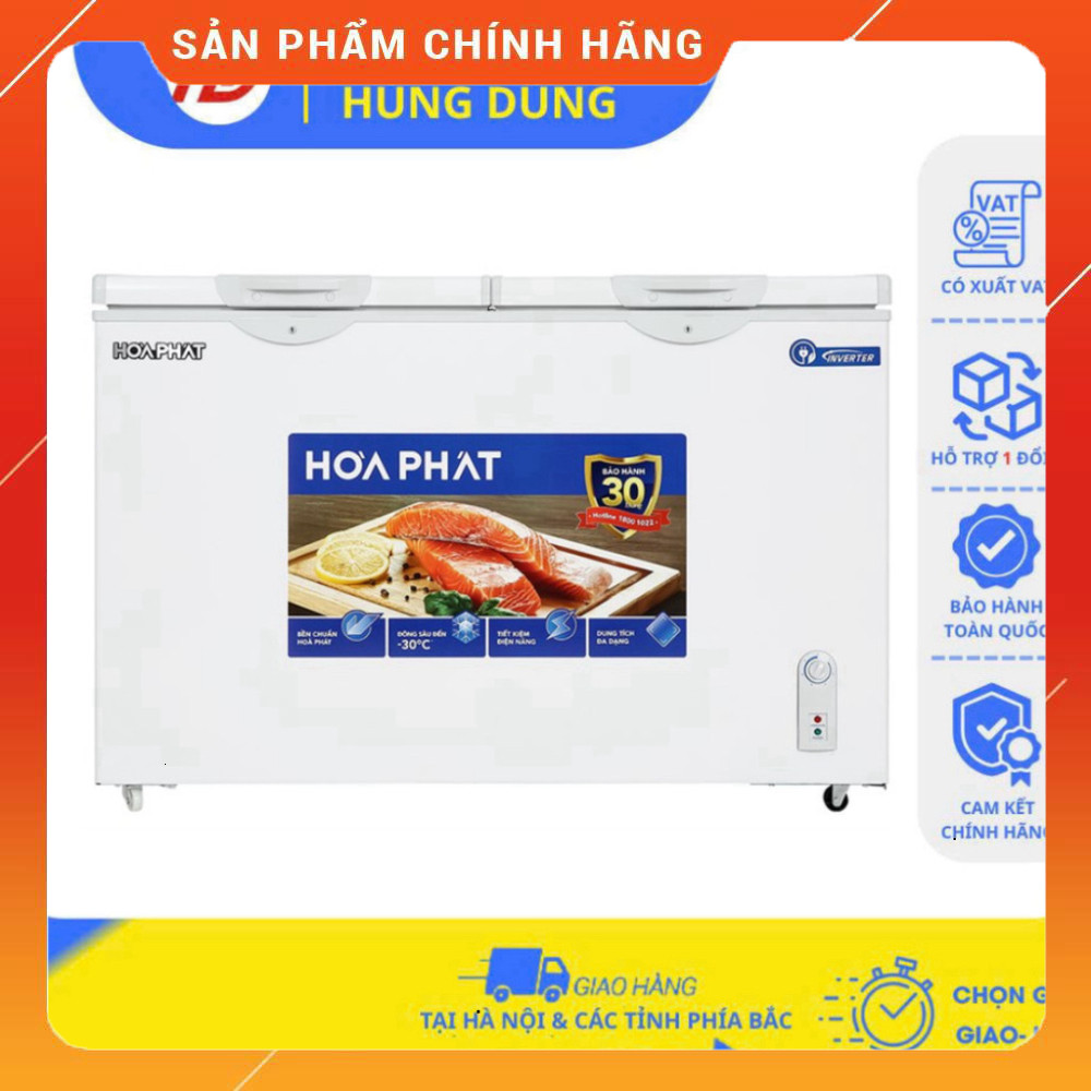 Nhhắn shop đặt  Tủ Đông Inverter 400L Hòa Phát HCFI 666S1Đ2 /AD8352 Bảo Hành 30 Tháng Miễn phí lắp đ