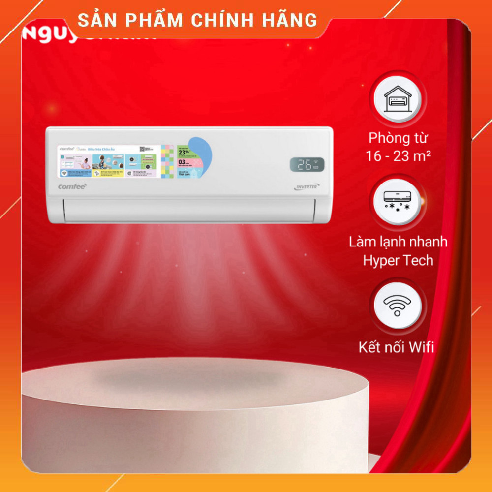 Nhhắn shop đặt  Máy Lạnh Comfee Inverter 1.5 HP Tự Động Chế Độ CFS-13VGPF/CFS-13VGPC Miễn phí lắp đặ