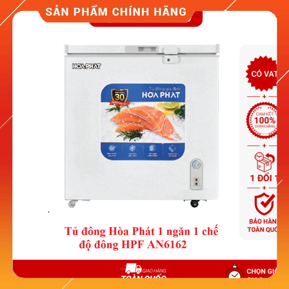 Nhhắn shop đặt  Tủ Đông Hoá Phát AN6162 162 Lít Cánh Quạt Bảo Hành 24 Tháng Miễn phí lắp đặt.