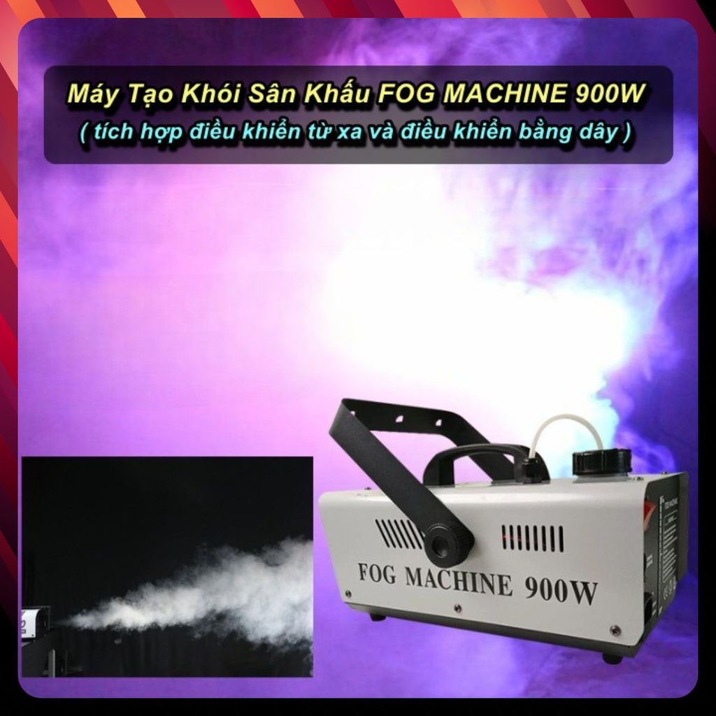Máy Phun Sương Sân Khấu FOG MACHINE 900W ( tích hợp điều khiển từ xa và điều khiển bằng dây )
