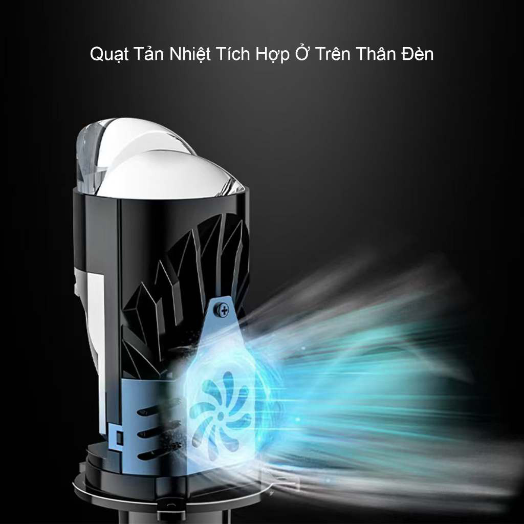 đèn bi led mini h4 v22 pro mẫu mới 2026 lắp cho wave  sirius exciter future vision..