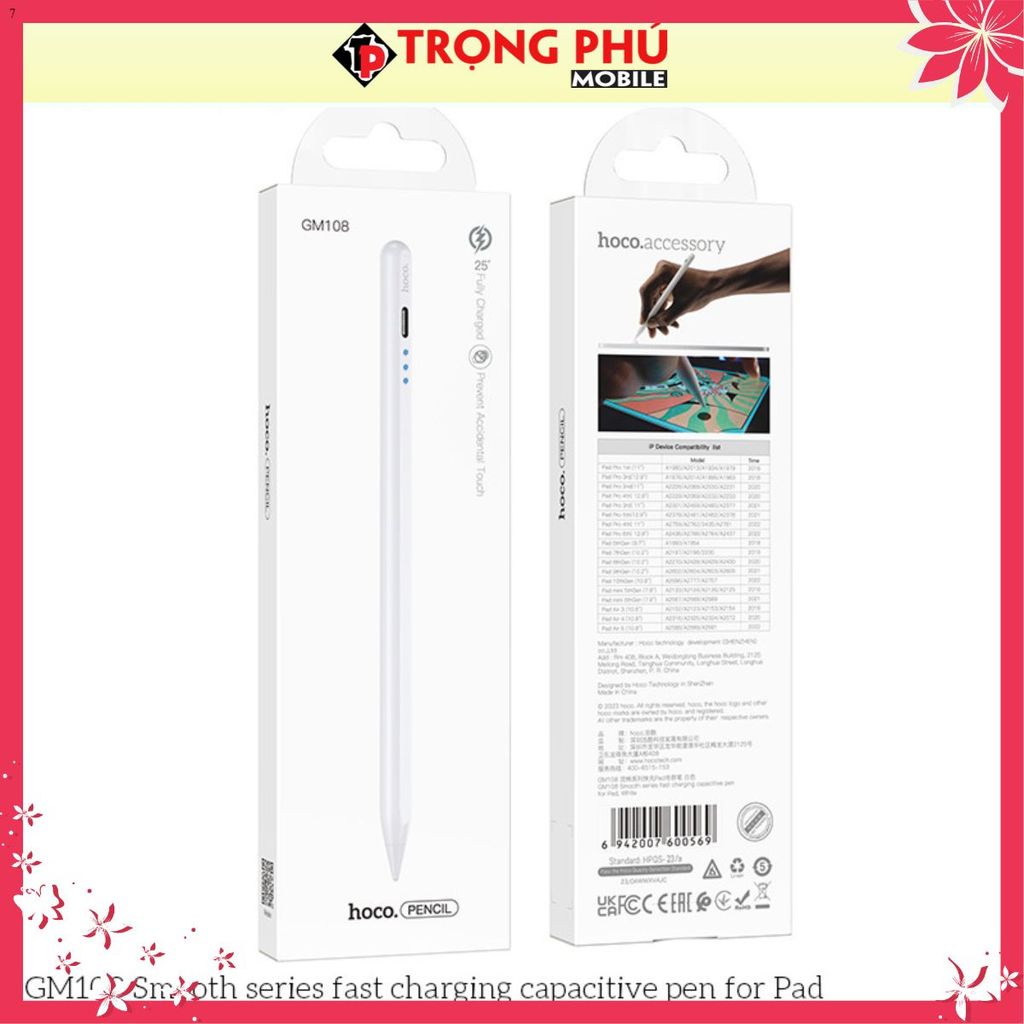 Bút cảm ứng điện tử Hoco gm108 dùng cho ipad
