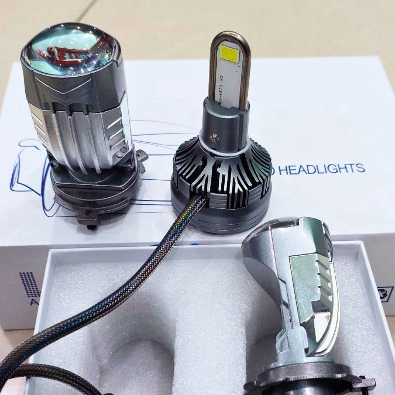 đèn led bi cầu mini m01u chân h4 120w công suất cao siêu sáng chiếu xa rõ đường lắp xe máy ô tô bảo 