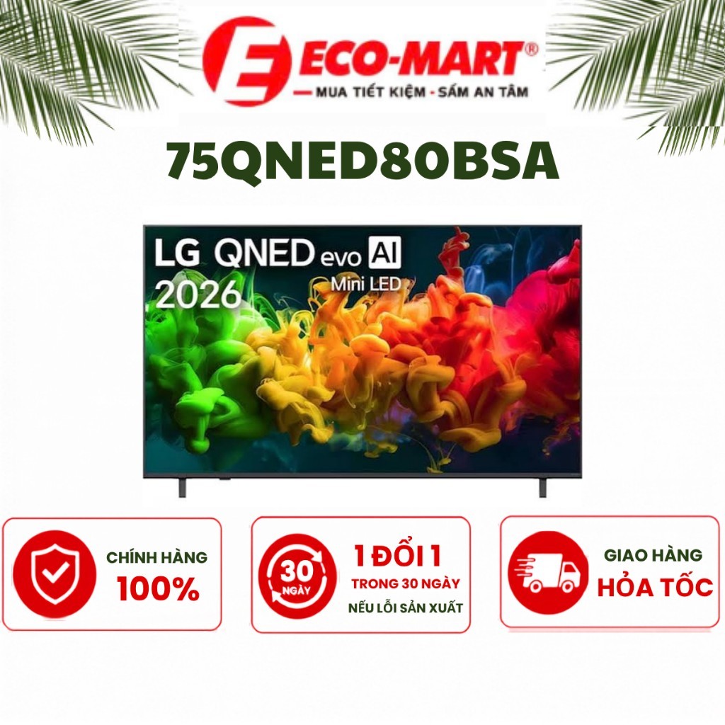 75QNED80BSA Tivi QNED LG AI 4K 75 inch 75QNED80BSA